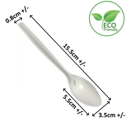  FESTIVE SALES - BIO GREEN Eco-Friendly Spoon 6.5" x 50 Pcs