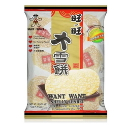  WANT WANT Rice Crackers Shelly Senbei 122g (Snow)