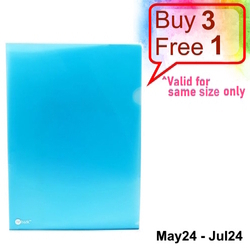  Anniversary Sales - POP BAZIC L-Shape Folder, A4 12's (Blue)