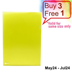  Anniversary Sales - POP BAZIC L-Shape Folder, A4 12's (Yellow)