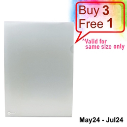  Anniversary Sales - POP BAZIC L-Shape Folder, A4 12's (Clear)