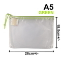  POP BAZIC PVC Soft Mesh Bag, A5 (Grn)