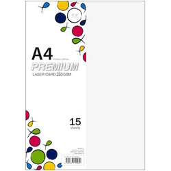  POP ARTZ Premium Laser Card A4, 250g 15's/Pkt
