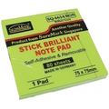  SUREMARK Brilliant Sticky Notes Pad SQ-6654/BGN, 3"x3" x 80 Sheets/Pad (Green)
