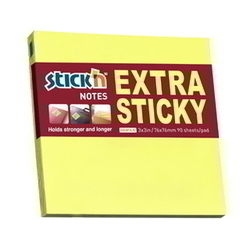  HOPAX Extra Stciky Notes 21670 3" x 3", 90Shts (Lemon)