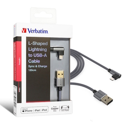  VERBATIM L-Shaped Lightning to USB-A Cable 120cm, 66191