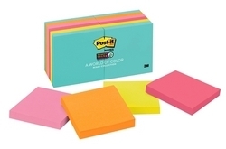  3M Post-it S. Sticky Note, 3x3'' 12 Pads (Miami)