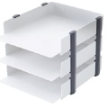  KAPAMAX Tray 43300, A4 3-Tiers (D.GREY)
