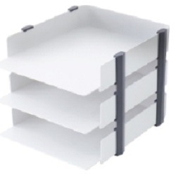  KAPAMAX Tray 43300, A4 3-Tiers (D.GREY)