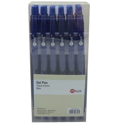  POP BAZIC Gel Plus Pen, 0.5mm 12's/Box (Blue)