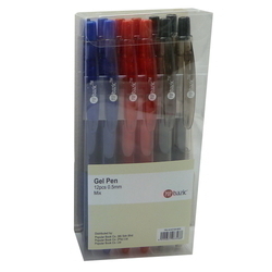  POP BAZIC Gel Plus Pen, 0.5mm 12's (Assorted Colour)