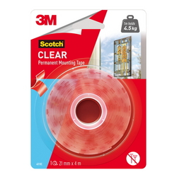  SCOTCH Clear Mounting Tape 4010C, 21mmx4m