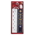  MORRIES 5-Way Extension Cord MS3255-6M,6m (Surge Protector)