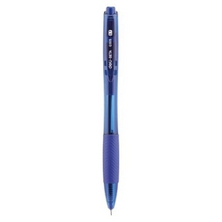  DELI Retractable Ball Pen, 0.7mm 12's (Blu)