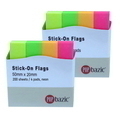  POP BAZIC Sticky-On Flags, 50mm x 20mm 50Sheets x 4Pads