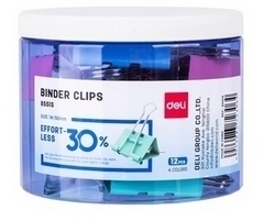  DELI Colour Binder Clip E8551S, 50mm 12's