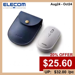  20%OFF - ELECOM Bluetooth 2.4GHz Wireless Mouse (with Pouch) M-TM10BB Series (Grey)