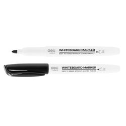 DELI Mini Dry Erase Whiteboard Marker EU00620, Bullet Tip (Black) DELI Mini Dry Erase Whiteboard Marker EU00620, Bullet Tip (Black)