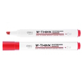  DELI Dry Erase Whiteboard Marker EU00240, Chisel Tip (Red)
