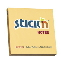  HOPAX Regular Notes Pastel 21391 3" x 3",100Shts (Orange)