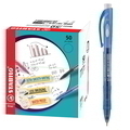  STABILO Liner Retractable Ballpoint Pen 348, 0.7mm (50's/Blue)