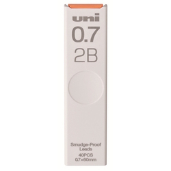  UNI 2B Pencil Lead UL-S-07-40-2B, 0.7mm 40's