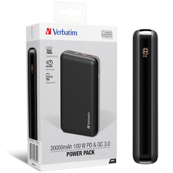  VERBATIM 100W PD & QC 3.0 Power Bank 20000mAh, 66699
