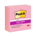  3M Post-it® Flamingo Super Sticky Notes 654-4SSFLA, 3"x3"x 90 Sheets/Pad (Pack of 4 Pad)