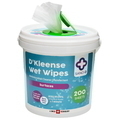  D'KLEENSE Wet Wipes 200 Sheets/Bucket