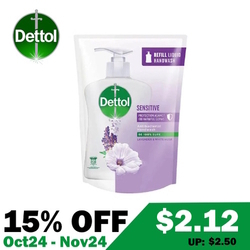  DETTOL Anti-Bacterial Hand Wash Refill 225ml - Sensitive (Purple)