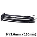  Cable Tie 6", 3.6mm x 150mm/100's (Black)