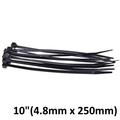  Cable Tie 10", 4.8mm x 250mm/100's (Black)