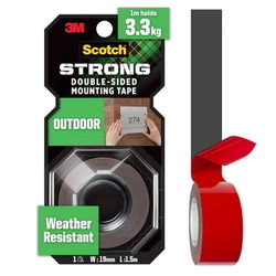  3M Scotch Outdoor Double Sided Mounting Tape 1.5m (411-S19)