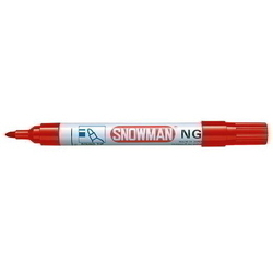  SNOWMAN New Giant Permanent Marker NG-12, Bullet Tip (Red)