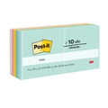  3M Post-it® Beachside Café Super Sticky Notes 654-10AP, 3"x3"x 100 Sheets/Pad (Pack of 10 Pad)
