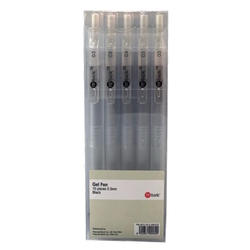  POP BAZIC Retractable Gel Pen, 0.5mm 10's/Box (Black)