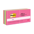  3M Post-it® Poptimistic Super Sticky Notes 654-10AN, 3"x3"x 100 Sheets/Pad (Pack of 10 Pad)