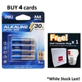  DELI Alkaline Battery AAA 4's Blister Card