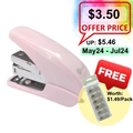  Bundle Sale - POP BAZIC Power Saving Stapler (Pink)