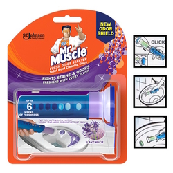  MR MUSCLE Discs Sarter Toilet Bowl Cleaner 38g - Lavender