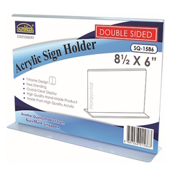  SUREMARK Horizontal Acrylic  Sign Holder 8.5 x 6&rdquo; (SQ1586)