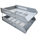  POP BAZIC Plastic Letter Tray, 2-Tier (Light Grey)