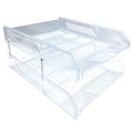  POP BAZIC Plastic Letter Tray, 2-Tier (Clear)