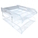  POP BAZIC Plastic Letter Tray, 2-Tier (Clear)