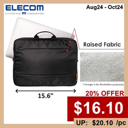  20%OFF - ELECOM Black Laptop Bag with Handle BM-IBH Series 15.6"