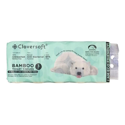  CLOVERSOFT 3Ply Unbleached Bamboo Toilet Roll 200 Sheets x 10 Rolls