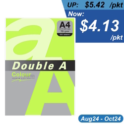  DA SP - DOUBLE A Premium Multi-Purpose Colour Paper, A4 75g 100's (Neon Green)