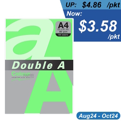  DA SP - DOUBLE A Premium Multi-Purpose Colour Paper, A4 80g 100's (Parrot)