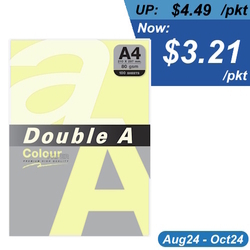  DA SP - DOUBLE A Premium Multi-Purpose Colour Paper, A4 80g 100's (Cheese)