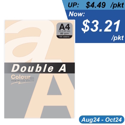  DA SP - DOUBLE A Premium Multi-Purpose Colour Paper, A4 80g 100's (Old Rose)